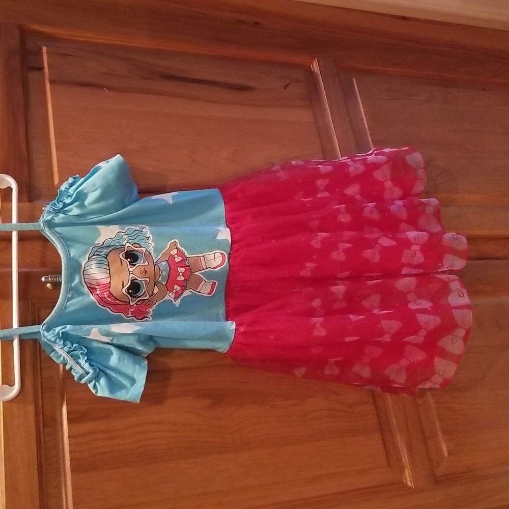 LOL Red & White Bow Girl's Dress size 7/8